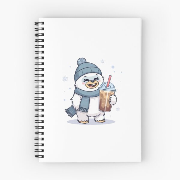 Item preview, Cute Yeti Drinking Iced Coffee Winter Cold Brew designed and sold by ByKayaPrints.