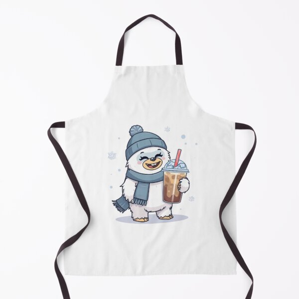 Item preview, Cute Yeti Drinking Iced Coffee Winter Cold Brew designed and sold by ByKayaPrints.