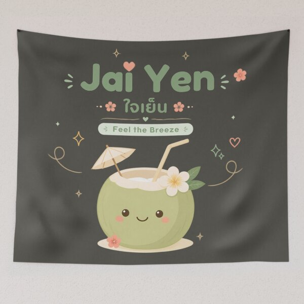 Item preview, Jai Yen | Jai Yen | Feel the Breeze – Cute Thai Coconut Soft Life Design | Soft Thailand™ designed and sold by CosmicQuietStudio.