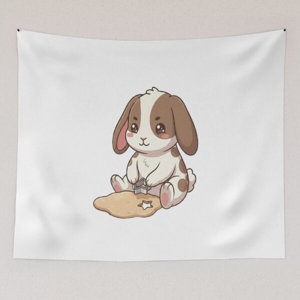 Item preview, Cute Bunny Baking Star Cookies designed and sold by Ella_Sketch.