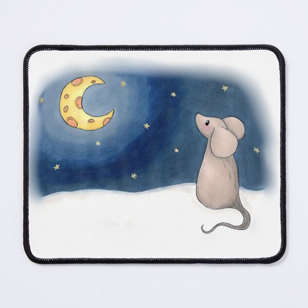 Item preview, Mouse Staring at Cheese Moon designed and sold by LittleMouseClub.