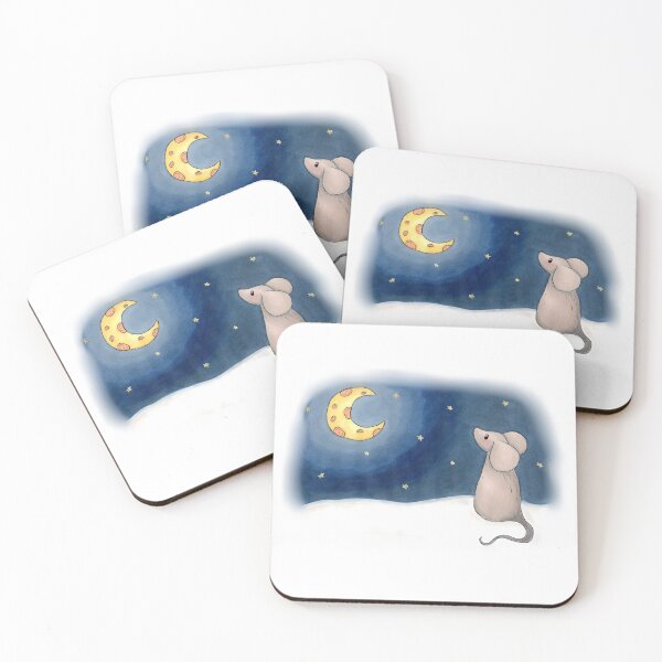 Item preview, Mouse Staring at Cheese Moon designed and sold by LittleMouseClub.