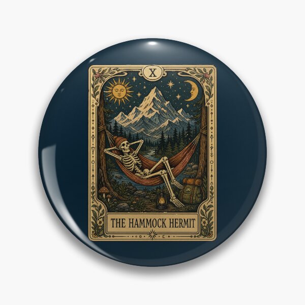 Artikelvorschau, Hammock Hermit Tarot inspirierte Camping-Abenteuer-Kunst entworfen und verkauft von merchxwear.