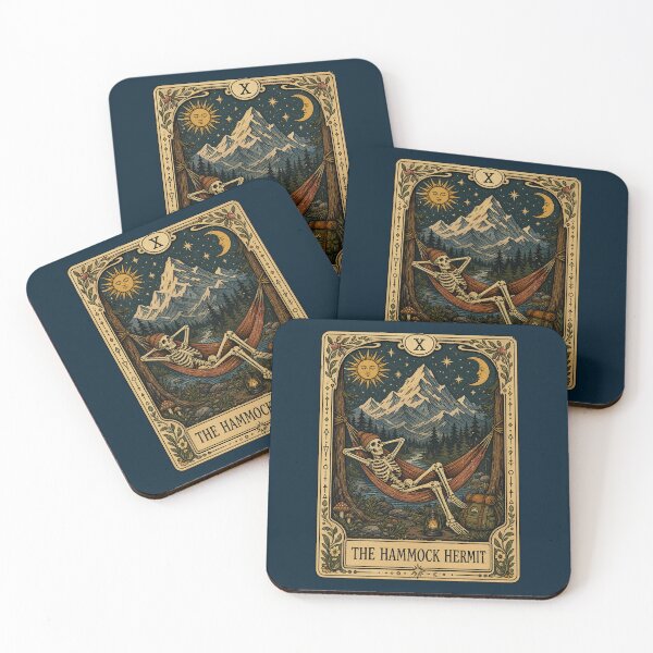 Item preview, Hammock Hermit Tarot Inspired Camping Adventure Art designed and sold by merchxwear.