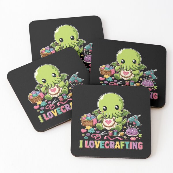 Item preview, Lovecraft Cthulhu – I Love Crafting Stitchery designed and sold by Fenay Designs.