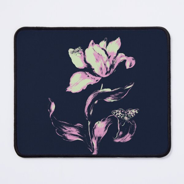 Item preview, A pink and green tulip with a butterfly and a beetle designed and sold by PbHistory.