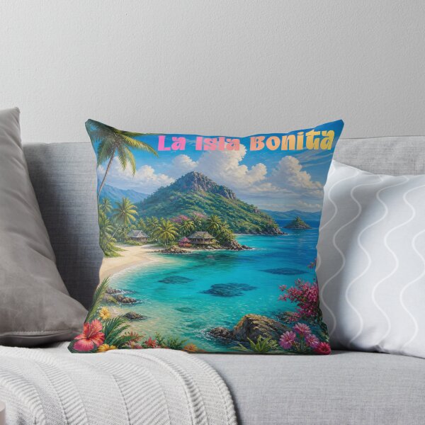 Item preview, Tropical Beach Oasis & Exotic Hibiscus Flowers designed and sold by Marcin Dabski.