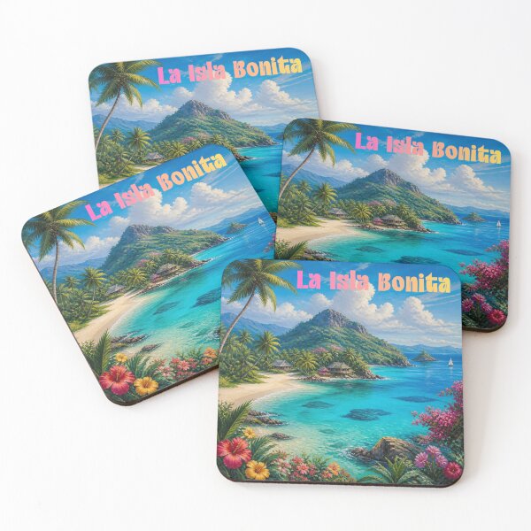 Item preview, Tropical Beach Oasis & Exotic Hibiscus Flowers designed and sold by Marcin Dabski.