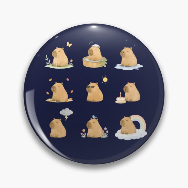 Item preview, Unbothered Capybara – Calm Through the Chaos designed and sold by ManggaeJM.