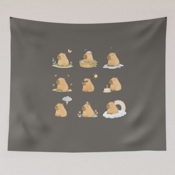 Item preview, Unbothered Capybara – Calm Through the Chaos designed and sold by ManggaeJM.