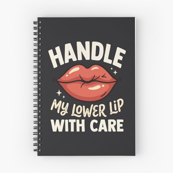 Item preview, Funny Handle My Lower Lip With Care Retro Lips Quote designed and sold by Amir Faysal.