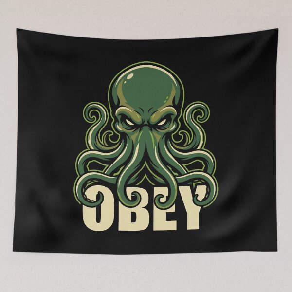 Item preview, Lovecraft Cthulhu – OBEY Tentacle Poster designed and sold by Fenay Designs.