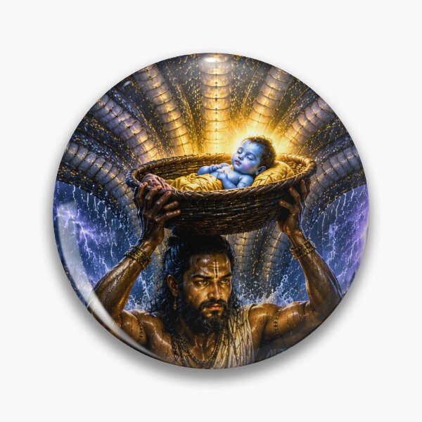 Item preview, Epic Krishna Series: The Divine Midnight – Krishna Janmashtami Crossing designed and sold by Homyar.