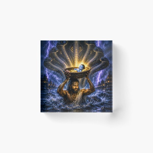 Item preview, Epic Krishna Series: The Divine Midnight – Krishna Janmashtami Crossing designed and sold by Homyar.