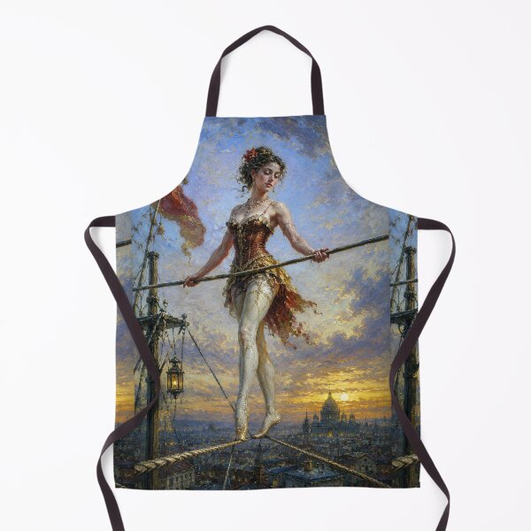 Item preview, A painting of a tightrope walker. designed and sold by GalleryKauffeld.