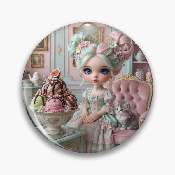 Item preview, ​Sweet Pastel Dream with Doll and Kitten. designed and sold by JoyNest = "The nest of joy".