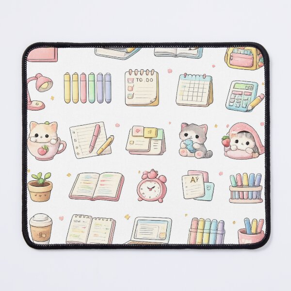 Item preview, Cute Kawaii Study Stationery Cute Kitten Pastel School Aesthetic designed and sold by Rehnair.