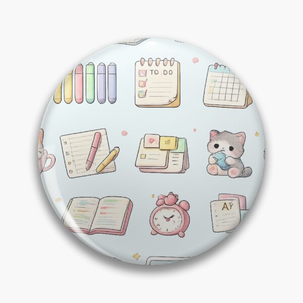 Item preview, Cute Kawaii Study Stationery Cute Kitten Pastel School Aesthetic designed and sold by Rehnair.