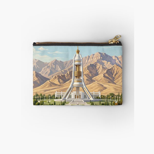 Item preview, Ashgabat Turkmenistan Vintage Travel Poster – Independence Monument & Kopet Dag Art designed and sold by Bomax121.