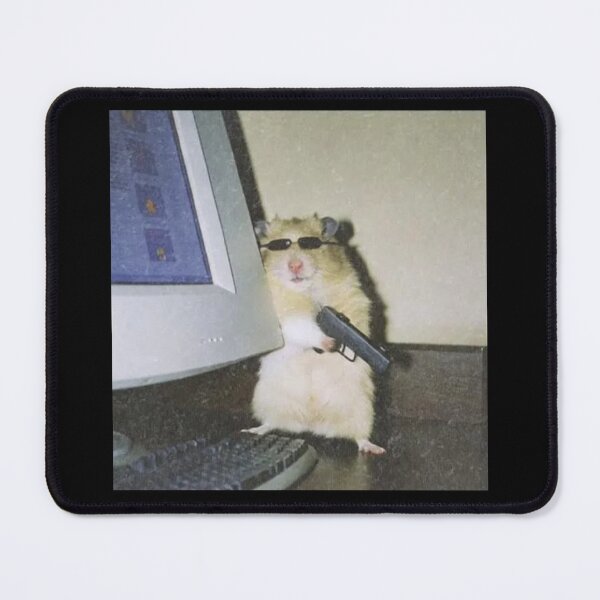 Item preview, Funny Hacker Hamster Meme | Cool Hamster with Sunglasses holding a gun designed and sold by Gbriel3.