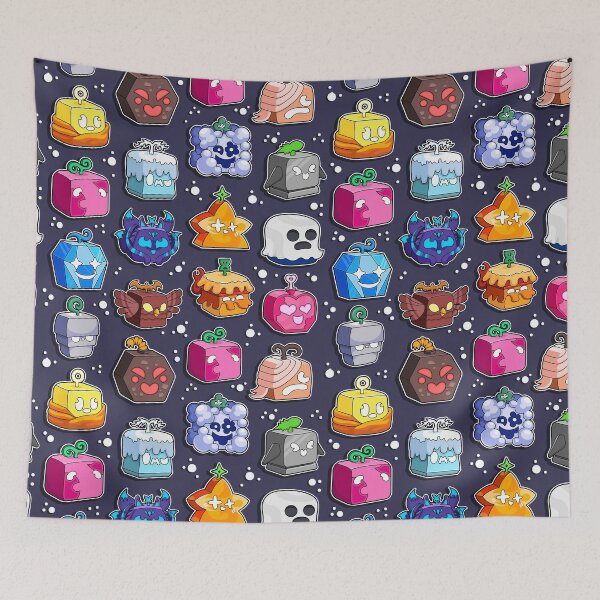 Item preview, Blox Fruits Roblox Seamless Pattern  designed and sold by Kubala Designs.