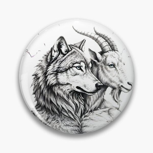 Item preview, Capricorn Sea Goat Wolf Warrior designed and sold by Zodiac Celestial Art.