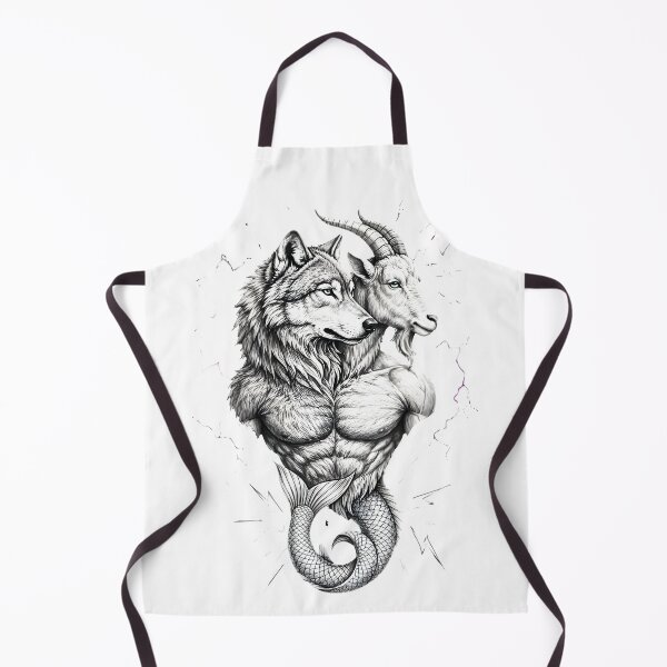 Item preview, Capricorn Sea Goat Wolf Warrior designed and sold by Zodiac Celestial Art.