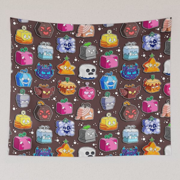 Item preview, Blox Fruits Roblox Seamless Pattern  designed and sold by Kubala Designs.
