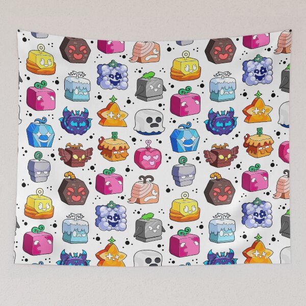 Item preview, Blox Fruits Roblox Seamless Pattern  designed and sold by Kubala Designs.