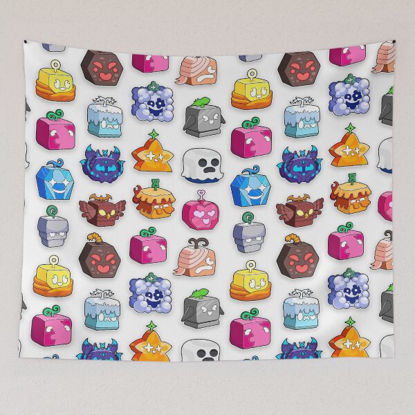 Item preview, Blox Fruits Roblox Seamless Pattern  designed and sold by Kubala Designs.