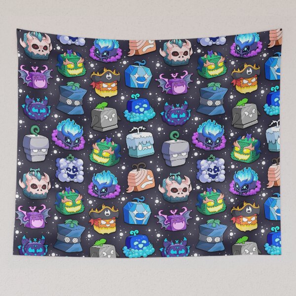 Item preview, Blox Fruits Roblox Seamless Pattern  designed and sold by Kubala Designs.