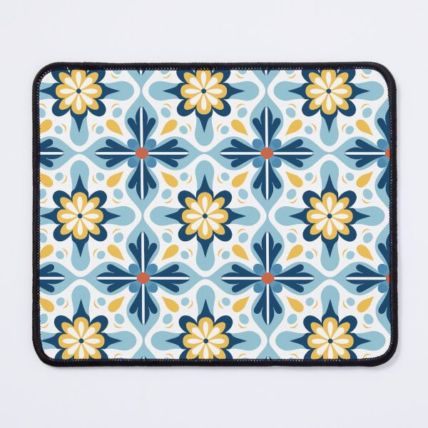 Item preview, Sky Blue Cross Blossom Seamless Tile Pattern designed and sold by DigitaICraft.