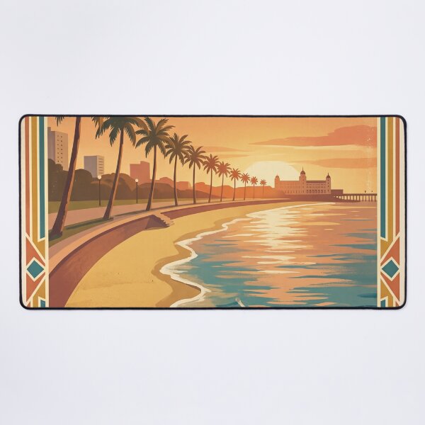 Item preview, Durban South Africa Vintage Travel Poster – Golden Mile Beach & Indian Ocean Art designed and sold by Bomax121.