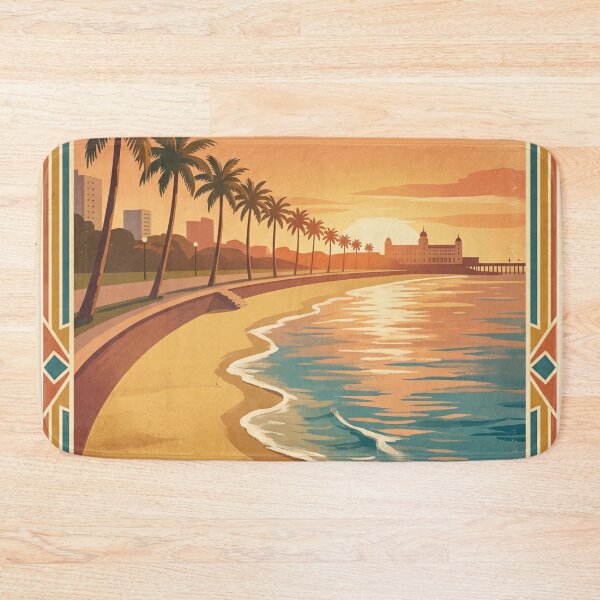 Item preview, Durban South Africa Vintage Travel Poster – Golden Mile Beach & Indian Ocean Art designed and sold by Bomax121.