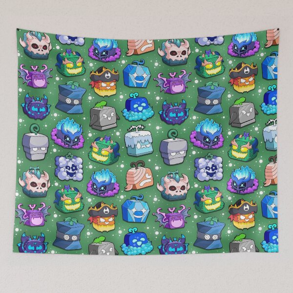 Item preview, Blox Fruits Roblox Seamless Pattern  designed and sold by Kubala Designs.