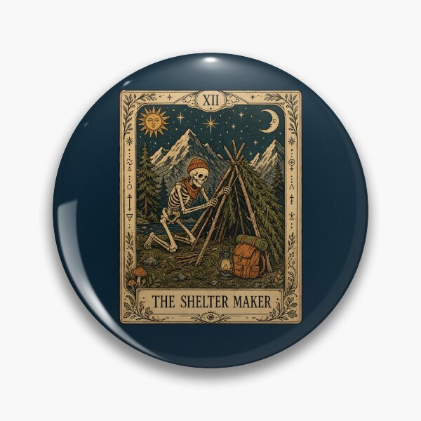 Item preview, Shelter Maker Tarot Inspired Bushcraft Camping Art designed and sold by merchxwear.