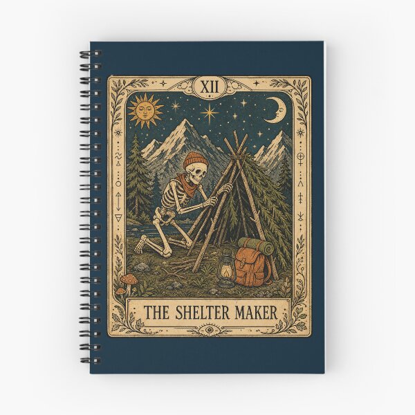 Item preview, Shelter Maker Tarot Inspired Bushcraft Camping Art designed and sold by merchxwear.