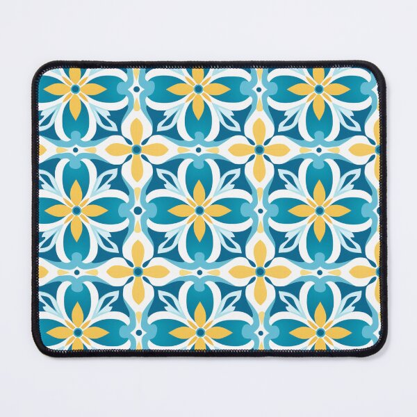 Item preview, Teal & Gold Art Nouveau Lily Seamless Tile Pattern designed and sold by DigitaICraft.