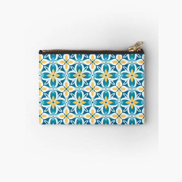 Item preview, Teal & Gold Art Nouveau Lily Seamless Tile Pattern designed and sold by DigitaICraft.