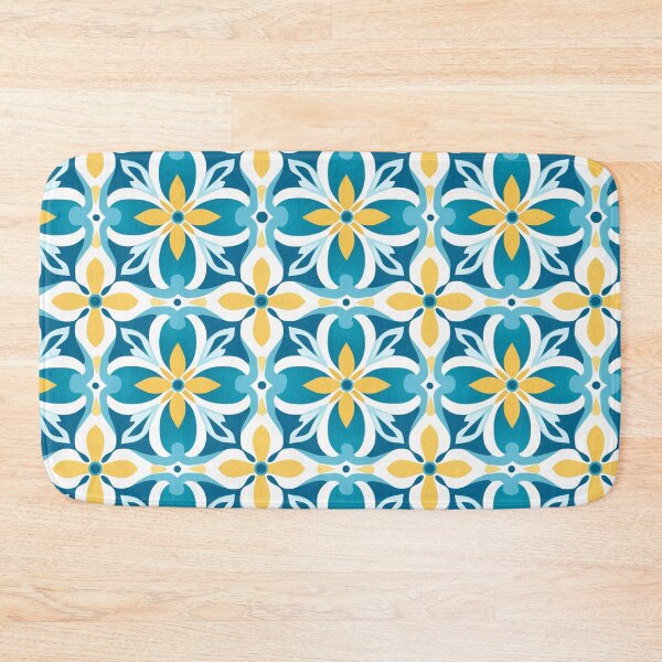 Item preview, Teal & Gold Art Nouveau Lily Seamless Tile Pattern designed and sold by DigitaICraft.