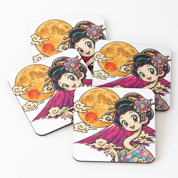 Item preview, Cute Japanese Rokurokubi Long-Necked Monster Girl Art designed and sold by OddGarage.