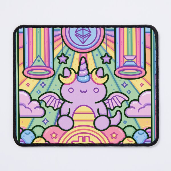 Item preview, Cute Unicorn Dragon Crypto Rainbow Design designed and sold by Romgora.