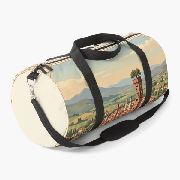 Item preview, Lucca Italy Vintage Travel Poster – Guinigi Tower & Renaissance Walls Art designed and sold by Bomax121.