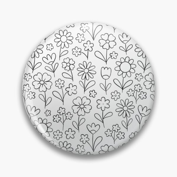 Item preview, Simple Coloring Flowers Pattern designed and sold by Anna Grunduls.
