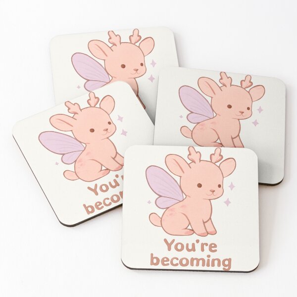 Item preview, Butterfly Deer – You’re Becoming Motivational Sticker designed and sold by Cerys-GS.