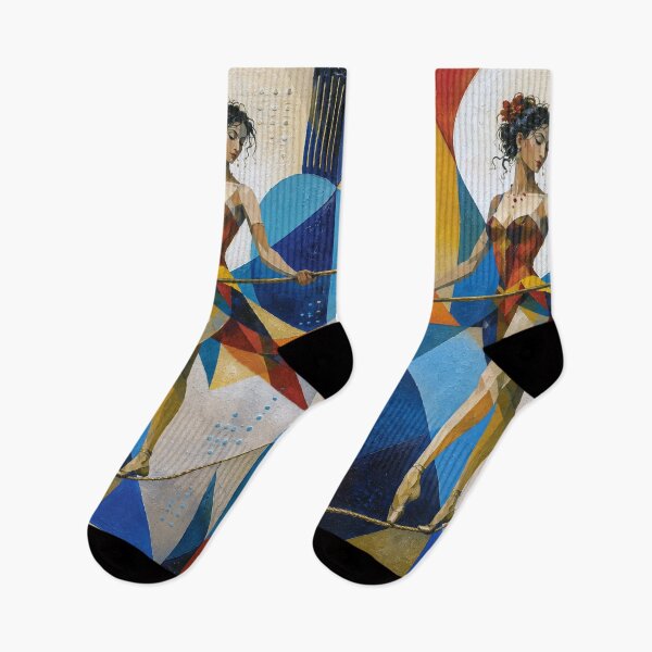 Item preview, Tightrope walker painting designed and sold by GalleryKauffeld.