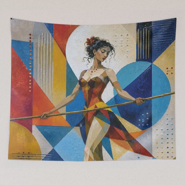 Item preview, Tightrope walker painting designed and sold by GalleryKauffeld.