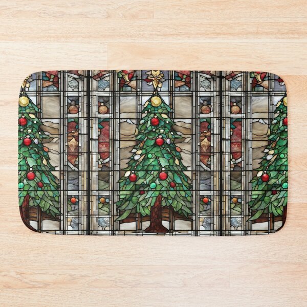 Item preview, Christmas Tree Stained Glass Holiday Mosaic designed and sold by pinkal.