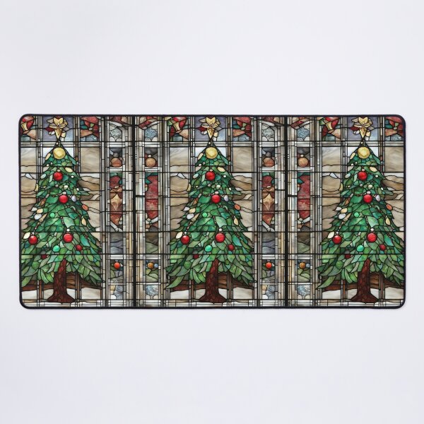 Item preview, Christmas Tree Stained Glass Holiday Mosaic designed and sold by pinkal.