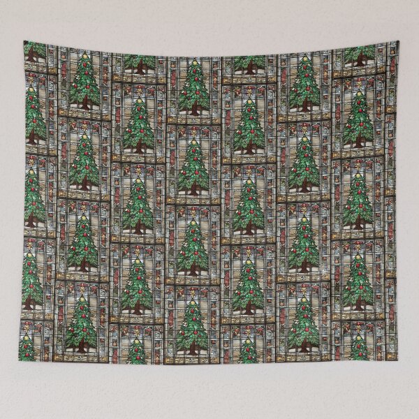 Item preview, Christmas Tree Stained Glass Holiday Mosaic designed and sold by pinkal.